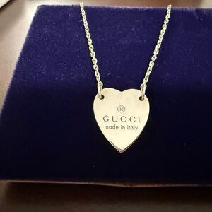 Gucci 925 Silver Heart Necklace